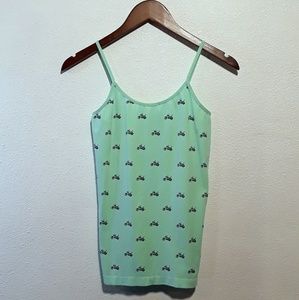 BONGO L/XL Mint Motorcycle Spaghetti Strap Tank
